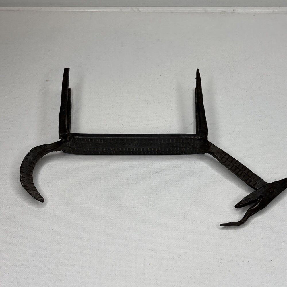 Vintage Mid-Century Modern Brutalist Forged Iron Gazelle Antelope Sculpture - Picture 9 of 16
